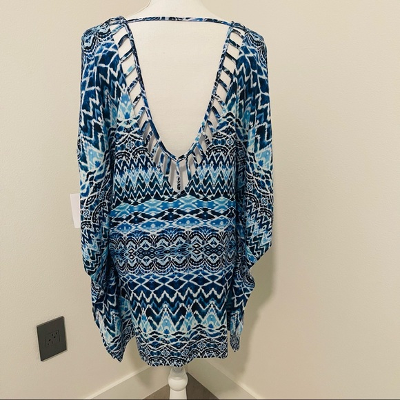La Blanca Oasis Ikat Tunic Style Swim Coverup - Picture 4 of 10